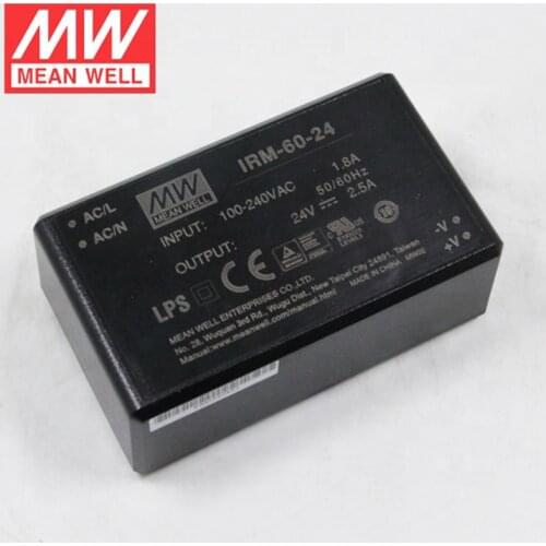 MEAN WELL IRM-60-24 60W PCB assemble Encapsulated Power Module 110V/220V AC to 24V DC 2.5A Module type Power Supply