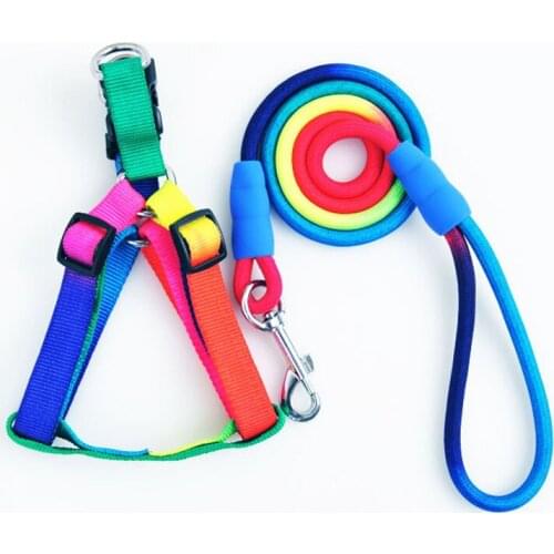 Colorful Pet Dog Harness Adjustable Pet Leashes Puppy Collar for Small Dogs Cat Harness Medium Dog Accessories