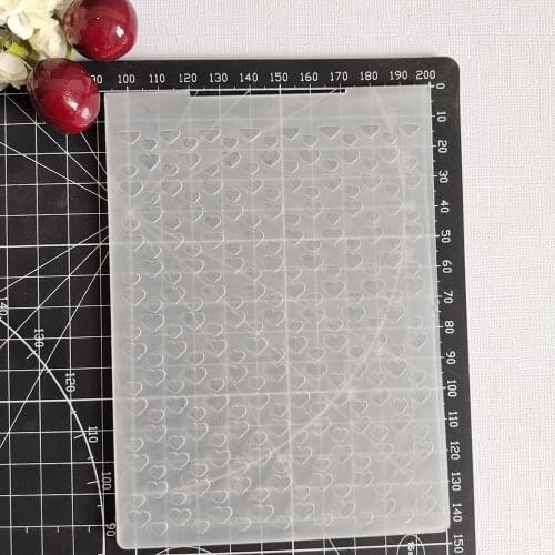 Heart-shaped Embossing Folder Design For DIY Paper Cutting Dies Scrapbooking Card Making Plastic Plate Size 10.5*14.5cm