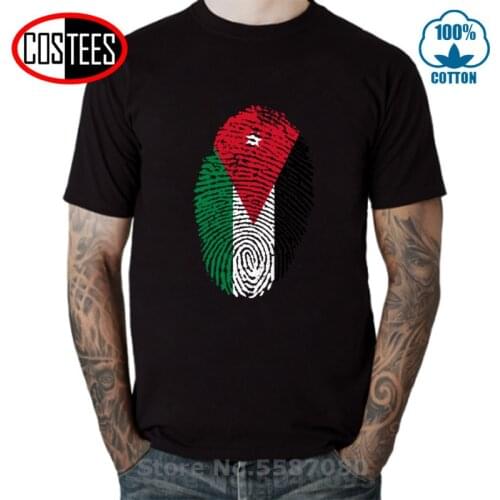 Funny Jordan Flag Fingerprint T shirt womens mens Retro Vintage Jordan Thumbprint T-shirt Patriotic heart Tee shirt Leisure Tops