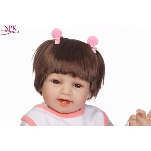 NPK 22" Bebes Reborn Dolls Toy Silicone Vinyl Realistic Newborn baby 55cm Cloth Body Reborn Birthday Gift Girl Playmates bonecas