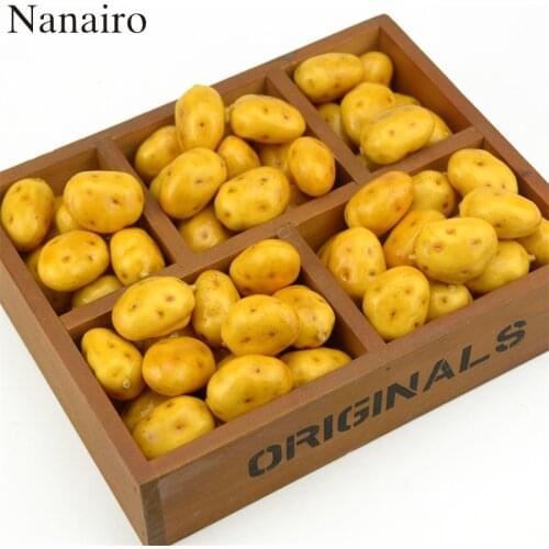 10pcs Cheap Mini potato Foam Artificial Fake Fruit Vegetable For Home Wedding Decoration Cognitive Toy Dining Table Decoration