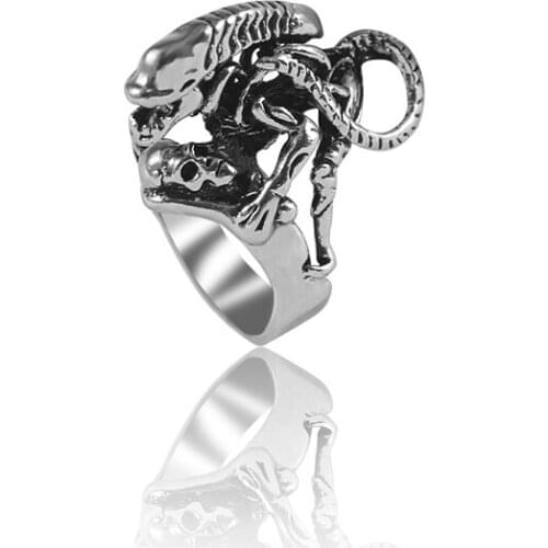 Fashion Popular Latest Style Retro Style Animal Lizard Shape Mens Ring Trend Fashion Ring Jewelry Selection Direct Sales