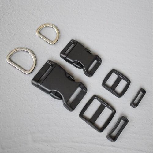 20 Sets 20/25mm Plastic Buckle Strap Rectangular Buckle Adjuster For Bag Pet Dog Collar Necklace Sewing Handmade Accessory