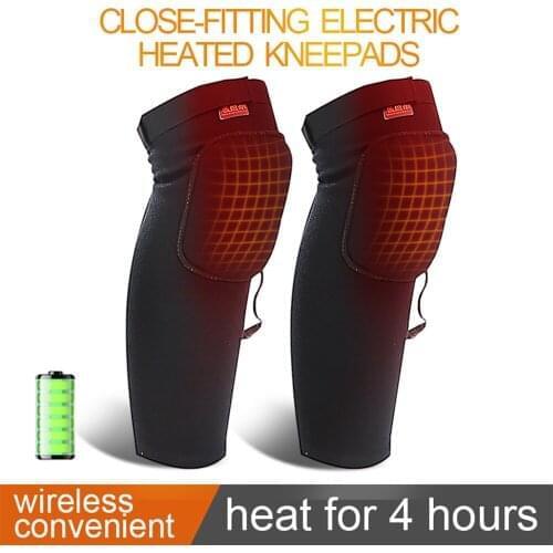 All-Cotton Outdoor Sports Electric Heating Knee Pads Leg Type Extended Warmth, Cold, Waterproof, Waterproof, Winter Sports Knee
