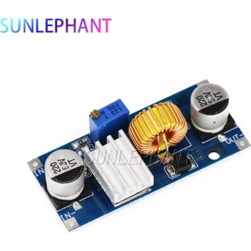 1PCS 5A XL4015 DC-DC 4-38V to 1.25-36V 24V 12V 9V 5V Step Down Adjustable Power Supply Module LED Lithium Charger With Heat Sink