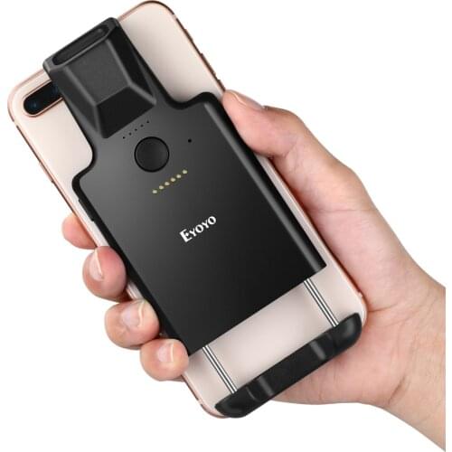 Eyoyo Portable Bluetooth Back Clip Barcode Scanner 1D 2D QR Image Scanner Data Matrix Code Reader For Android IOS System