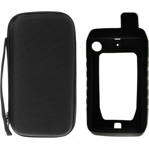 Portable Carrying Protect Pouch + Silicon Protect Case Skin for Hiking Handheld GPS Garmin Montana 700