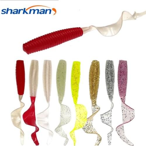 Super strength 10 Pcs soft Fishing Lure 40mm 0.4g Wobblers Carp Soft Bait Swimbait Tail Grub Lure Silicone Artificial Tackle