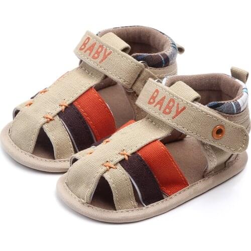 Baby Sandals Leisure Embroidery Soft Bottom Anti-Skid Sandals Baby Boy Summer Baby Sandals Boys Baby Shoes