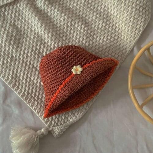 Boys And Girls Hat Summer Childrens Stitching Color Small Flower Girl Fairy Sunscreen Sun Hat