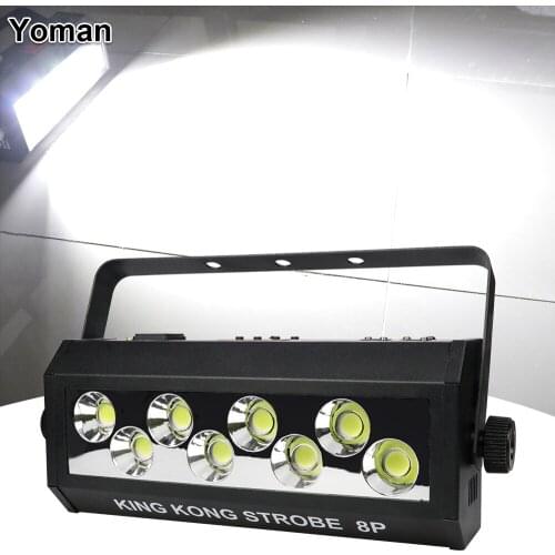 LED White Strobe Light 240W Strong Flash Lights DMX512 Music Control Pixel Strobe Light led Stroboscope For DJ Disco Bar Wedding