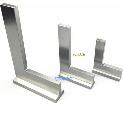 90 Degree Stainless Steel Miter Angle Corner Ruler Wide Base Gauge DIN875/2 Standard With Base 160x100mm Measuring Tools