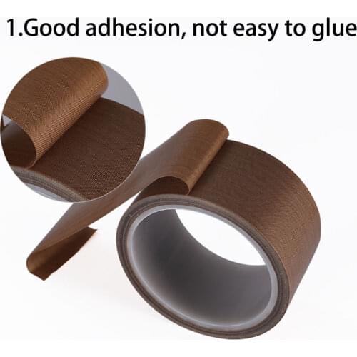 10m Long 0.13mm/0.18mm PTFE FEP High Temperature Heat-Resistant Adhesive Tape 10mm to 100mm Wide Custom Made Available 1PCS