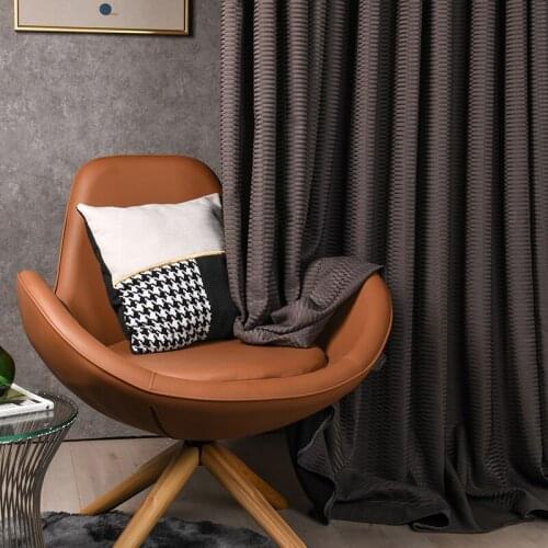 Custom curtains Nordic Striped rhombus brown color Shading cotton livingroom bedroom window cloth blackout curtain M798