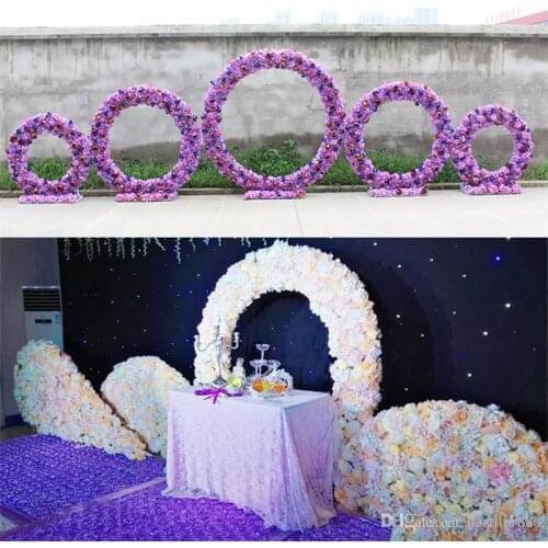 Bridal Large Iron Round Ring Arches Frame Background Decoration Flower Door Frame Wedding Decoration Props 4 size