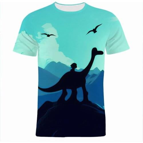 The Good Dinosaur Oversize Womens T-shirt Disney 3D Print Cartoon Anime T Shirt For Men Summer Streetwear Boy Girl Kids Clothes