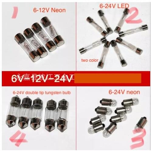 10pcs Neon / Led bulb for Car Circuit DC Tester 6V 12V 24V Voltage Auto Vehicle Gauge Test Light Measuring Pen