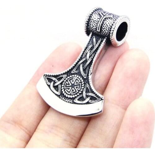 100% Good Quality Polishing Aex Thor Hammer Pendant 316 Stainless Steel Fashion Steel Pendant