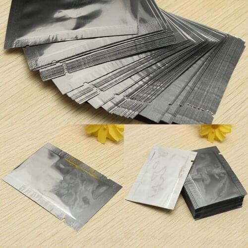 100pcs New Silver Aluminum Foil Mylar Bags Vacuum Sealer Zip Lock Storage Pouches