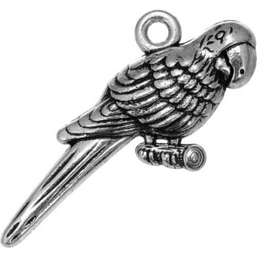 2021 parrot animal charm for bracelets or necklaces making jewelry