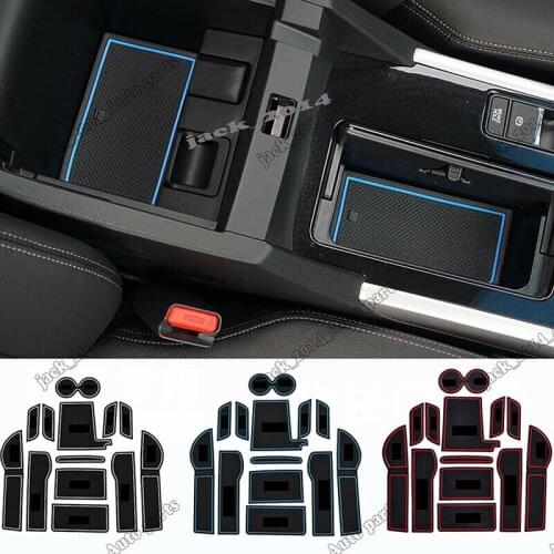 3 Colors Door Mats Pads Gate Slot Cushion Cup Mat For Honda Accord sedan 2016-2017