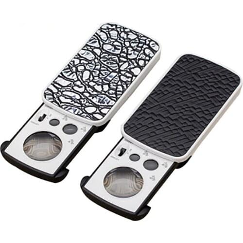 30X 60X 90X LED Light Magnifier Currency Detector Acrylic Lens Magnifying Tools Pull-out High Magnification Multi-purpose