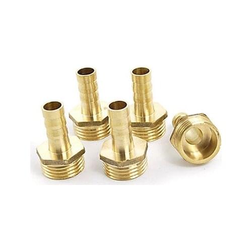 5 Pcs 20mm M Thread 10mm PEX Pipe Crimp Fitting Adapter