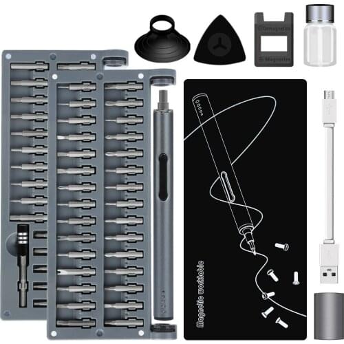 59 In 1 Mini Electric Screwdriver USB Charging Screw Driver Phone Laptop Repair Tools Hex Torx Electric Screwdrivers Power Tools