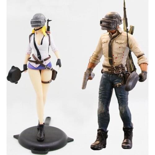 Game Playerunknowns Battlegrounds PUBG Character Male and Female Action Figure Collection Toys for Gift