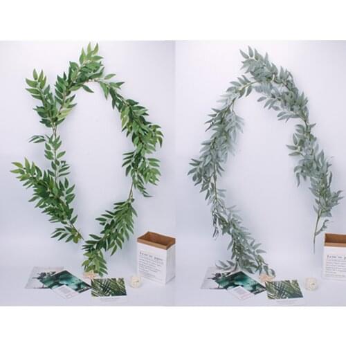 1.85m Artificial Plant Rattan Wedding Ceiling Winding Road Leaves Home Garden Decor DIY Silk Flowers 2019 New Arrivals