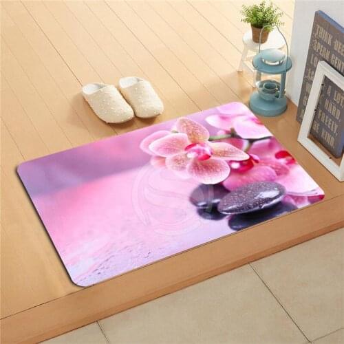 KU-53x Custom flowers orchid flowers Doormat Home Decor Door mat Floor Mat Bath Mats foot pad U-F718!!Px-46Ijkl