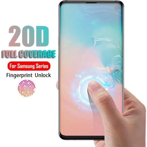 20D Curved Tempered Glass For Samsung Galaxy S10 S8 S9 Plus Note 8 9 Screen Protector For Samsung A6 A8 2018 Protective Film