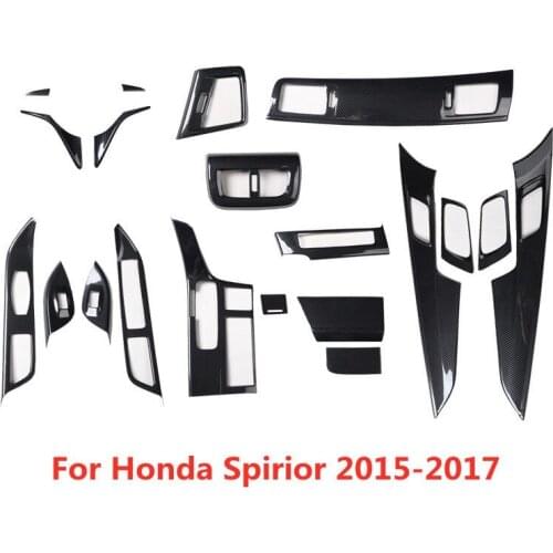 20pcs set Car Interior Styling Gear Center Console Cover Steering Dash Dashboard Moulding Trim for Honda Spirior 2015 2016 2017