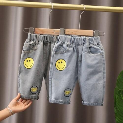 New Boys Shorts Summer Kids Short Denim Shorts For Girls Fashion Girl Short Cartoon Jeans Children Pants 2-6Year
