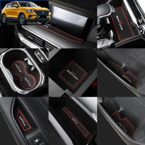 Car Gate Slot Pad Mat Anti Slip Non-slip Pads Fit for Bestune T77 2019-2021 Interior Door Pad Cup Mats