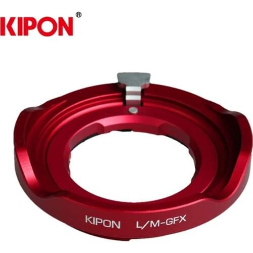 Kipon Adapter for Leica M Mount Lens to Fuji GFX Medium Format Camera in Red