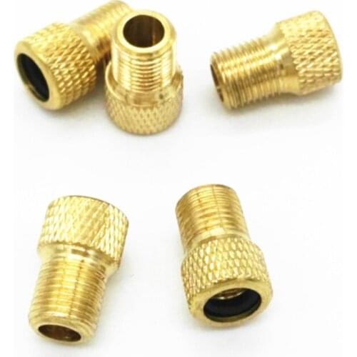 Copper road bike bicycle valve adapters wind fire wheels adapters gas nozzle air valve Conversion head Converter TL0202