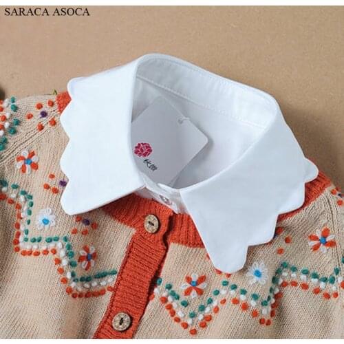 New Fashion Cotton False Collar Female All-match Solid Shirt Fake Collar For Women A67