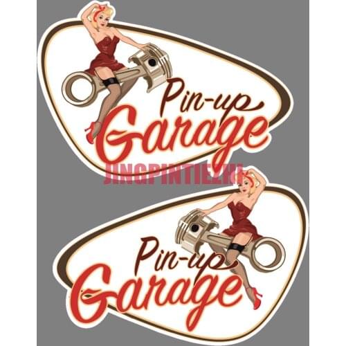 Car Stickers Vinyl Motorcycle Decal Decoration Laptop Customizable Set Li + Re Pin Up Garage Old School Bobber