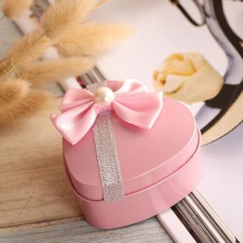 New Bow Tinplate Candy Box Wedding Favors and Gifts Boxes Party Favors Christmas Decoration 5pcs/lot