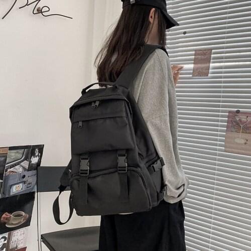 New Casual Nylon Backpack for Cool Girls Large Capacity Travel Knapsacks Student Book Shoulder Bag Women Fashion Rucksack