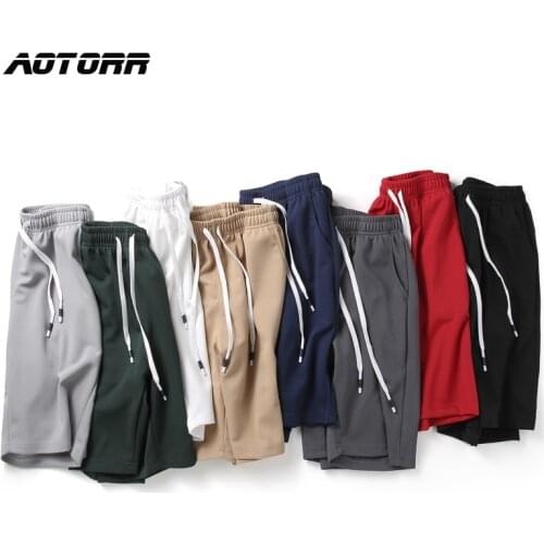 Solid Summer Fashion Casual Mens Sports Shorts Street Wear Men Polyester Drawstring Shorts Male Bermuda Breathable Beach Shorts