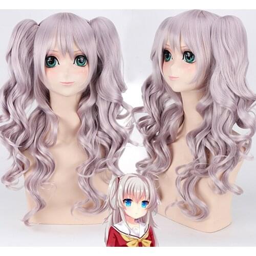 High-Quality Charlotte Yuri Nao Double Tiger Clip Cosplay Wig High Temperature Resistant Headwear Sufficient Hair Volume