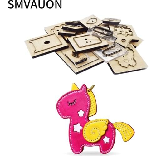SMVAUON Leather Key Pendant Phone Pendant Diy Cute Foal Pendant Bag Pendant Suitable For Die Cutting Machine