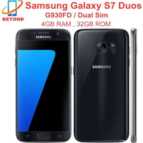 Samsung Galaxy S7 Duos G930FD Dual Sim Global Version Octa Core 5.1" 4GB RAM 32GB ROM NFC 4G LTE Original Mobile Phone