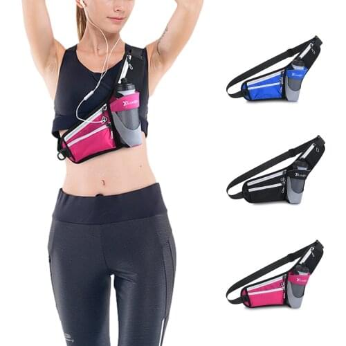 New Outdoor Running Sports Cross-body Waist Bag Multifunctional Waterproof Pocket Fitness Chest Bag Cycling Can Put Kettle