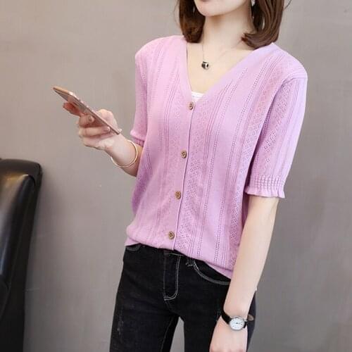 SYTYCLHABROU Women's Knitted T-shirts