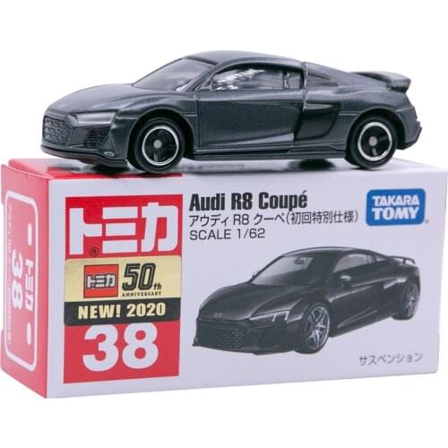 Takara Tomy Tomica No. 038 1st Special Edition Audi-R8 Cpupe Black Diecast Car Model Toys #38