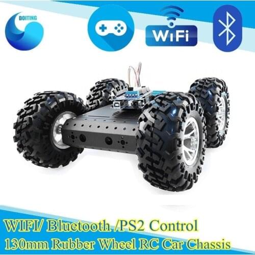 WIFI Control /Handle Control 4WD Metal Car Chassis 130mm Rubber Wheel InSmart Car for Arduino Development Kit